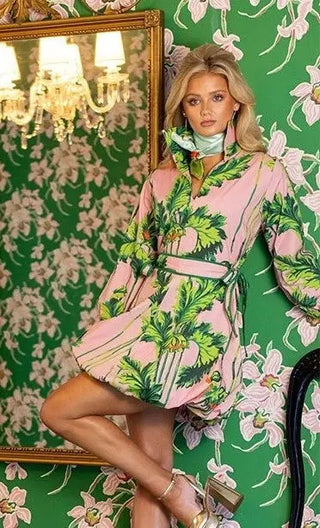 House of MBR Pink Regency© Birdie Bubble Short Dress House of MBR