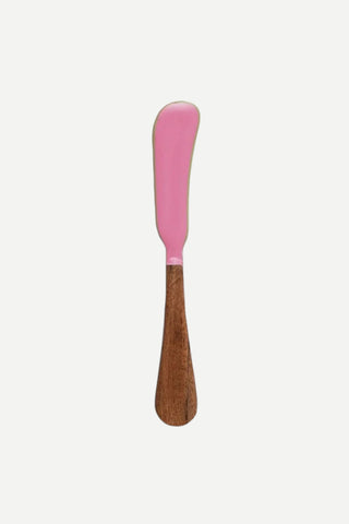Creative Co-Op Handmade Enameled Stainless Steel Canape Knife, Pink