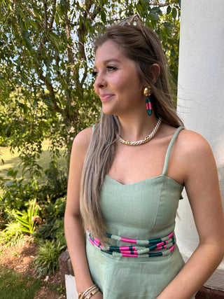 Simona Blossom Blouse, Sage Green Simona