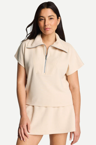 Spanx Spanx Airessentials® French Rib Short Sleeve Half Zip SPANX