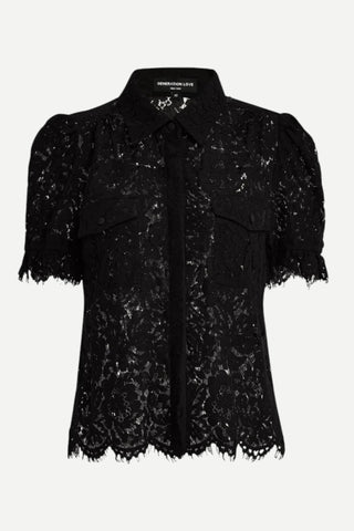 Generation Love Mina Burn-Out Shirt, Black