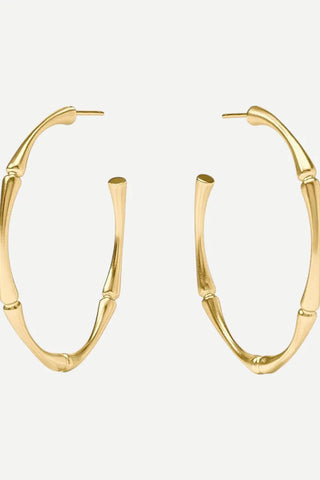 Julie Vos Bamboo LARGE Hoop Earring, Gold JULIE VOS