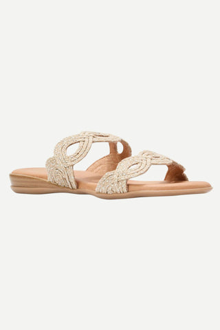 Andre Assous Nizzie Sandal, Natural/Platino ANDRE ASSOUS