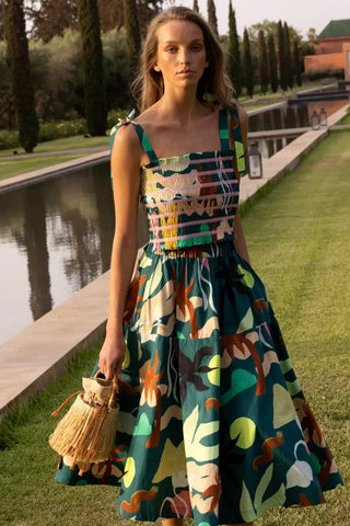 Oliphant Olivia Skirt, Paradiso Print, Green Oliphant