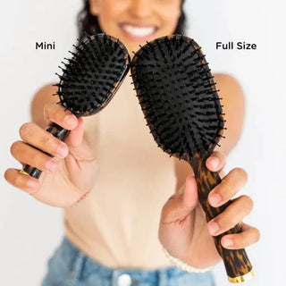 Teleties Mini Boar Bristle Brush, Tortoise