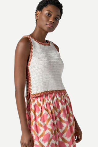 Lilla P Crochet Tank, Ivory