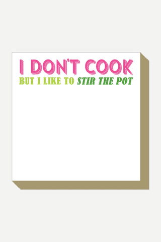 Rosanne Beck Collections Luxe Notepad, I Don't Cook but I Like to Stir the Pot
