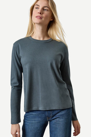 Lilla P Rolled Edge Relaxed Tee, Mineral