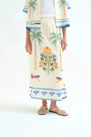 Compania Fantastica Long Skirt, Palm & Mermaid Compania Fantastica