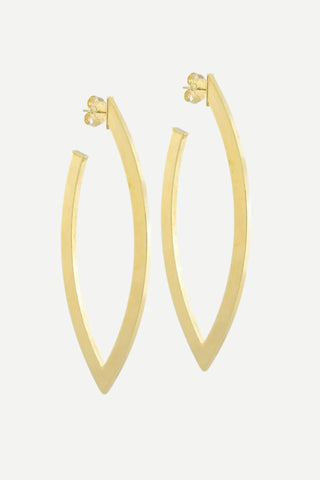 Sheila Fajl Wow Hoops Earrings, Brushed 18K Gold Plated