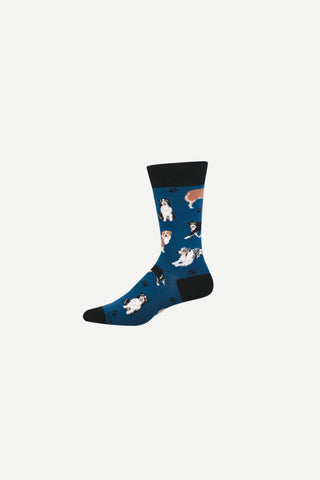 SockSmith Mens Sock, Aussies, Blue 10-13