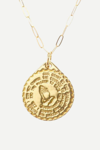 Allison Avery Lord's Prayer Medallion Chain, Gold