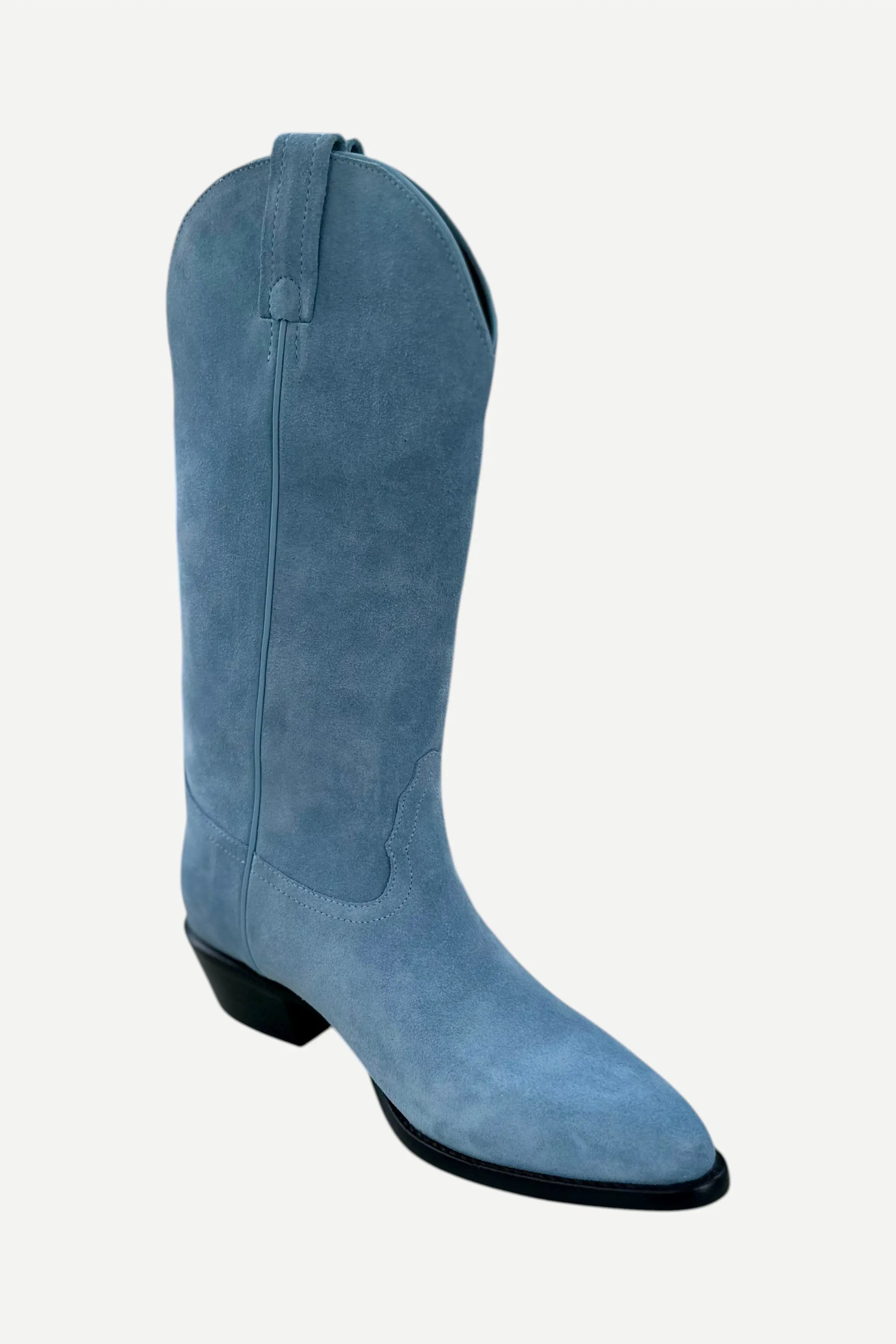 Jeffrey Campbell Homestead Boots Light Blue Suede Monkee's of