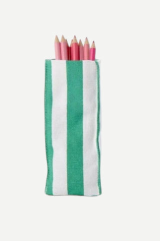 Two's Company Cabana Stripe Eyeglass Holder, Green