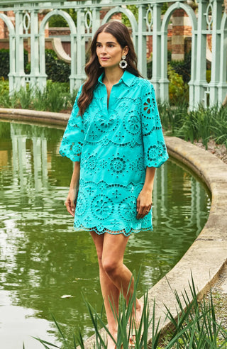 Tyler Boe Penny Eyelet Tunic Dress, Ceramic Tyler Boe