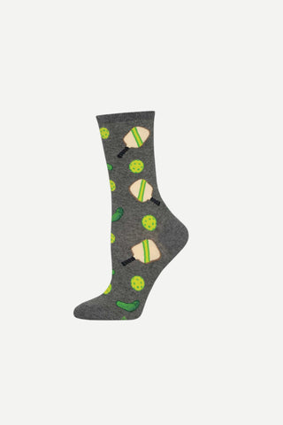 SockSmith Womens Sock, Pickleball, Gray Heather 9-11