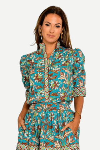 Elizabeth James The Label Ruthie Top - Grandeur Turquoise
