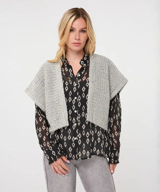 Esqualo Cardigan Gilet, Light Grey