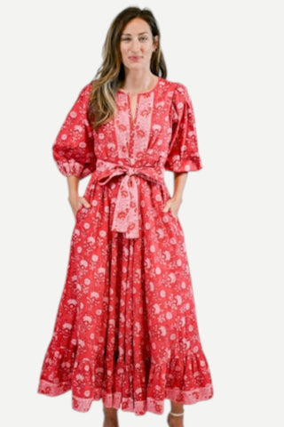 Victoria Dunn Laurel Dress, Merlot Victoria Dunn