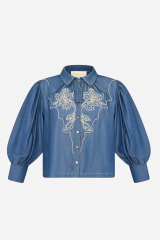 Carolina K, Elisa Shirt, Denim Wash