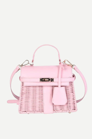 Lisi Lerch Celine Wicker Handbag, Light Pink LISI LERCH