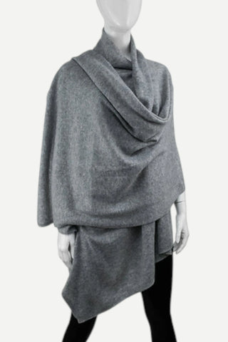 Mitchie's Matchings 100% Cashmere, Wide Scarf, Grey