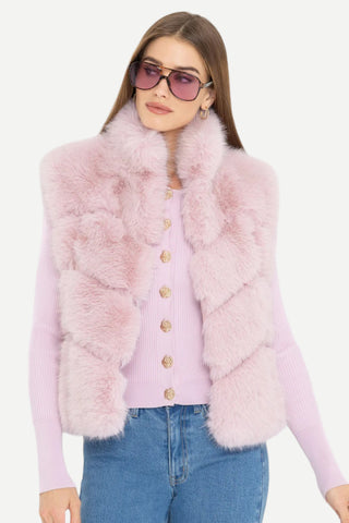Generation Love Rosario Faux Fur Vest, Ballet Slipper