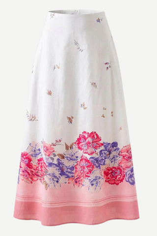 Cleobella Shea Ankle Skirt, Camellia Print CLEOBELLA