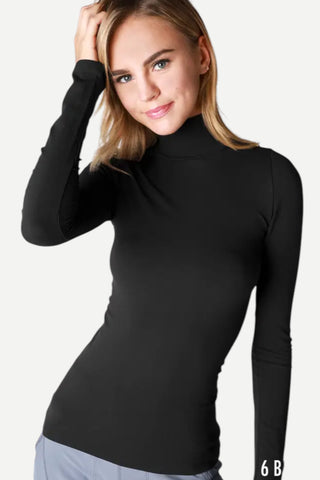 NIKIBIKI Long Sleeve Mock Neck, Black