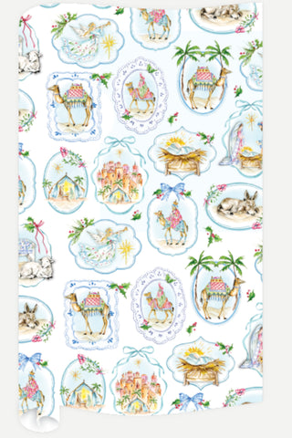 Rosanne Beck Collections 8ft. Wrapping Paper, Handpainted Holy Family and Nativity