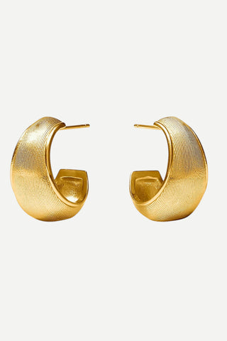 Julie Vos Cobblestone Statement Hoop Earring, Gold