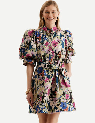 Tyler Boe Lydia Dress, Watercolor Floral