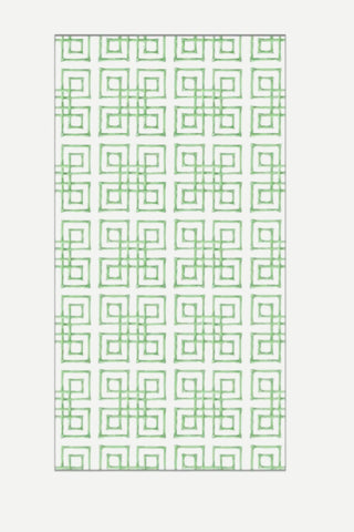 WH Hostess Paper Guest Towels, Green Bamboo Fret WH Hostess