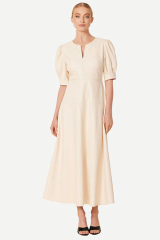 Dolce Cabo Vegan Leather Maxi Dress, Creme