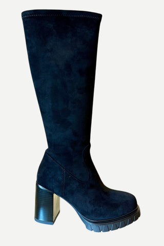 Aqua Flex Shadie Tall Boots, Black Suedine
