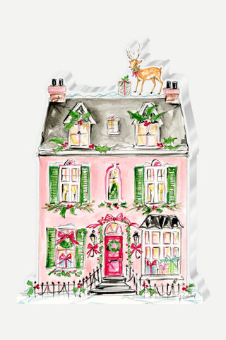Rosanne Beck Collections Extra Large Acrylic Art, Handpainted Pink House