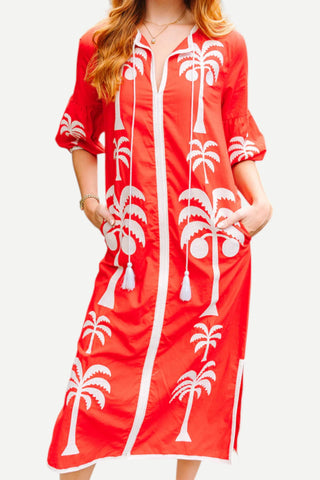 Victoria Dunn Esme Dress, Scarlet Petals