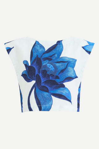 Beyond By Vera Piper Top, Lotus Indigo