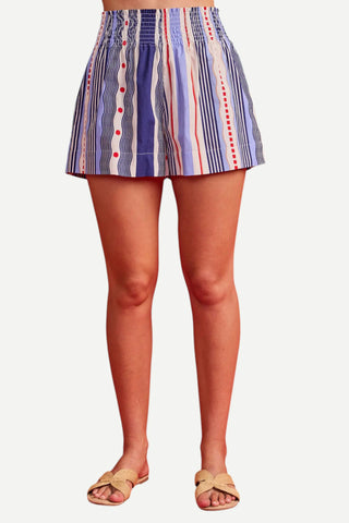 Double A Sylvie Shorts, Liberty Stripe