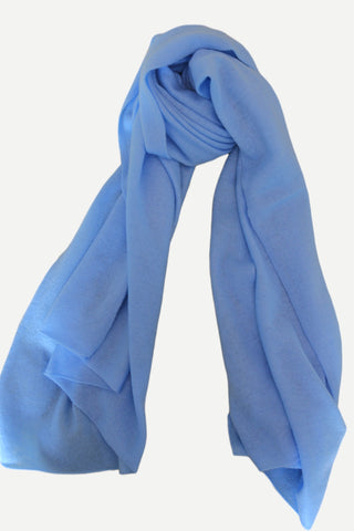 In Cashmere 100% Cashmere Shawl Wrap, Powder Blue