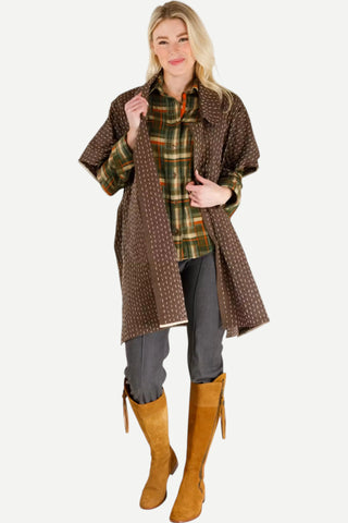 Holly Shae Sela Long Coat, Chocolate Brown