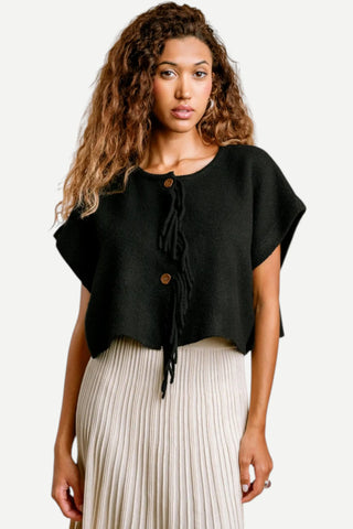 Kerisma Sachi Sweater Vest, Black