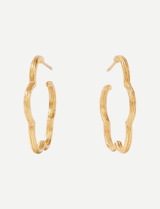 Julie Vos Gardenia Textured Hoop, Small