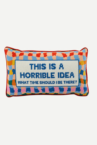 Furbish Fly Coach Needlepoint Pillow