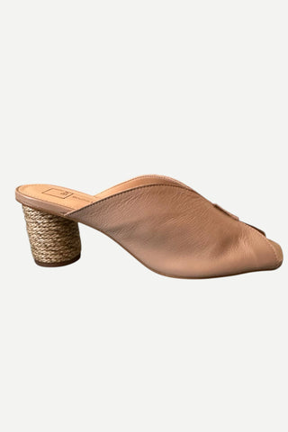 Bruno Menegatti Sophie Slide Leather Sandal, Nude Bruno Menegatti