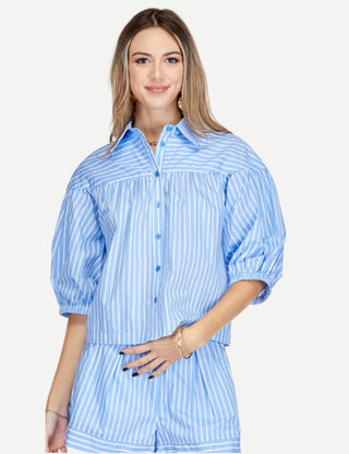 Joy Joy Top, Blue Stripe