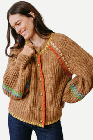 Sunshine Tienda Brown Sugar Maple Cardigan