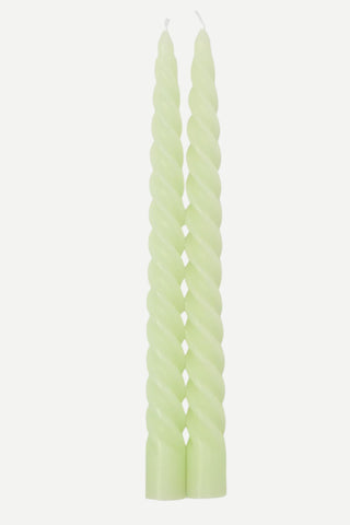Two's company, Spiral Candles(2), Mist Green