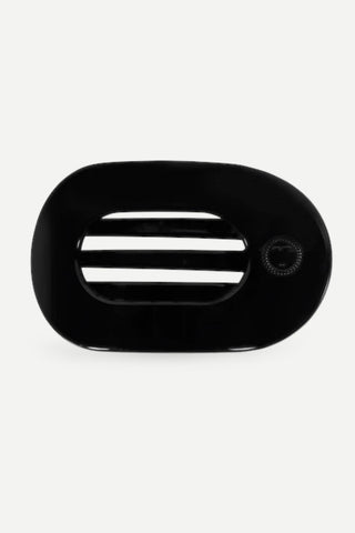 Teleties Small Flat Round Clip, Jet Black