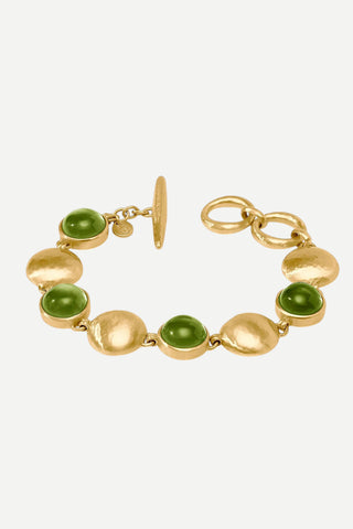 Julie Vos Solara Stone Bracelet, Iridescent Palmetto Green